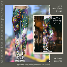 Lebendige Mardi Gras Design Damenleggings Leggings