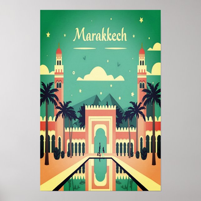 Lebendige Marrakesch: Wall Art Poster (Vorne)