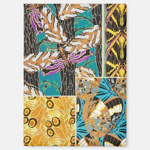 Lebendige maximalistische Teal- und violette Schme Magnet