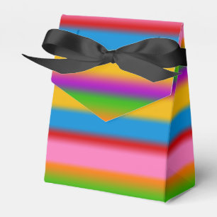 Lebendige mehrfarbige Regenbogen-Verlaufsstreifen Geschenkschachtel