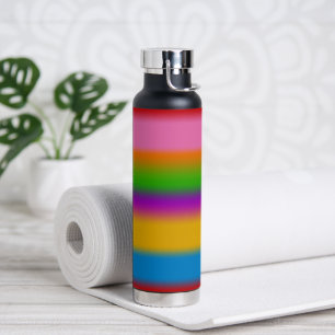 Lebendige mehrfarbige Regenbogen-Verlaufsstreifen  Trinkflasche