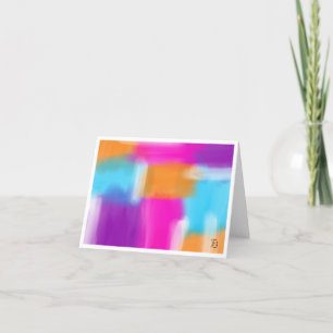 Lebendige Minimale abstrakte Kunstwerke Dankeskarte
