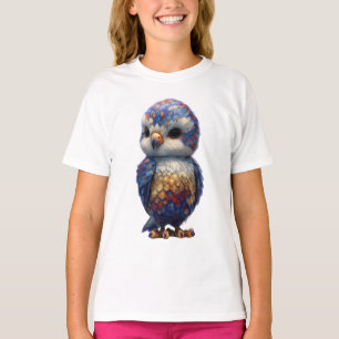 Lebendige Mythische Gefiederte Käuzchen-Kinder T-Shirt