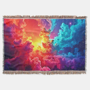 Lebendige Nebel-Kunst: Kosmische Farb-Kunst Decke