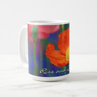 Lebendige Orange Mohnblüte Kaffeetasse