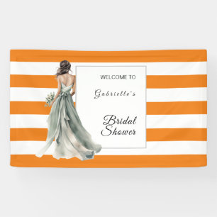 Lebendige orange Streifen Helle lebhafte Brautpart Banner