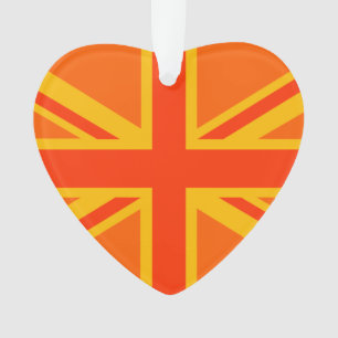 Lebendige Orange Union Jack Britische Flagge Swag Ornament