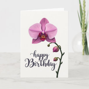 Lebendige Orchideenblütenkarte Karte