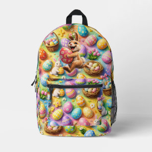 Lebendige Osterhasen- und Ostereiersuche-Feier zur Bedruckter Rucksack
