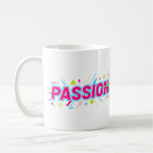 Lebendige Passion-Typografie - Retro-90er-Pop-Art-