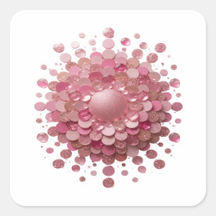 Lebendige Pinke PINK GLITTER SPHÄRE Sticker Grafik