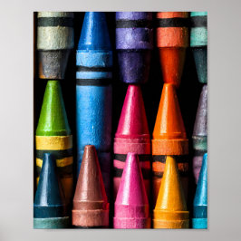 Lebendige Pop-Art: Buntstift-Farbkonstruktion Geom Poster