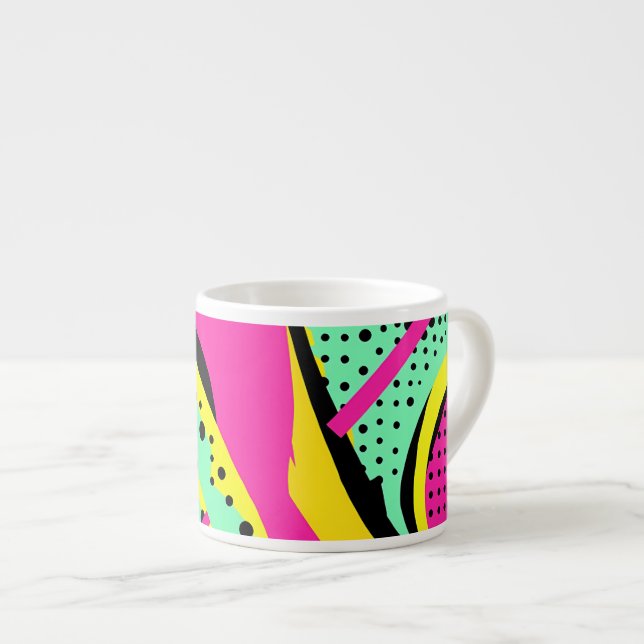 Lebendige Pop Art Espressotasse (Vorderseite Rechts)