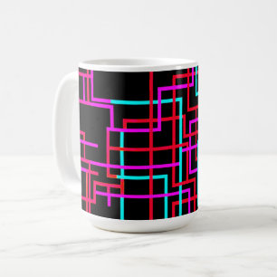 Lebendige Pop-Art-Geometrie Kaffeetasse