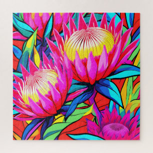 Lebendige Protea-Pop-Art
