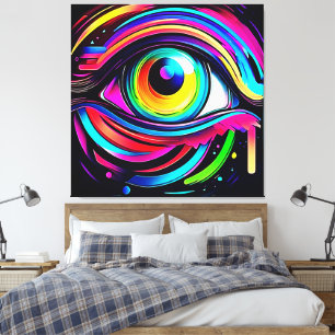 Lebendige psychedelische Augen-Kunst Leinwanddruck