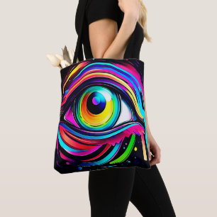 Lebendige psychedelische Augen-Kunst Tasche