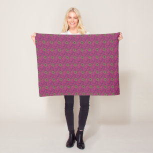 Lebendige psychedelische Paisley-Retro-Swirls der  Fleecedecke