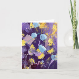 Lebendige purpurrote, blaue und gelbe abstrakte Ku
