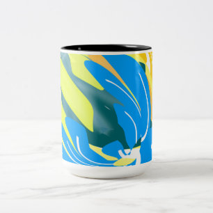 Lebendige Reflexionen der Ermächtigung im Design Zweifarbige Tasse