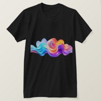 Lebendige Regenbogen-Abstrakte Fluidwellen T-Shirt