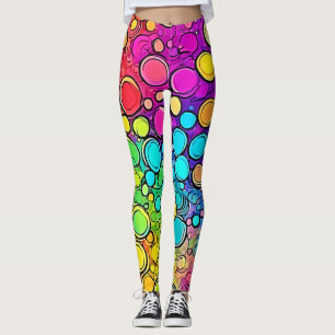 Lebendige Regenbogen-Blasen-Abstraktion Leggings