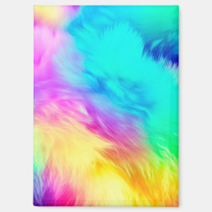 Lebendige Regenbogen Fluffige Fell Textur-75201 Magnet