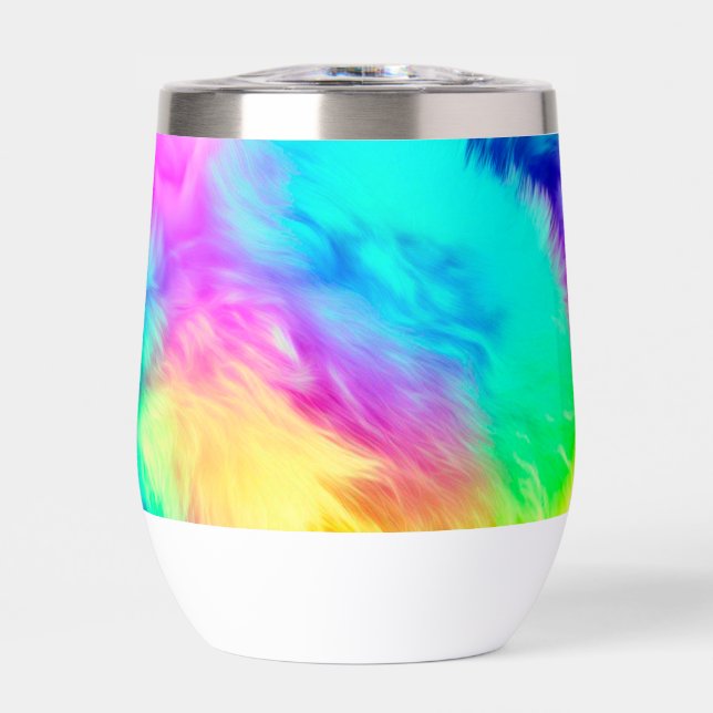 Lebendige Regenbogen Fluffige Felltextur-75201 (Vorderseite)