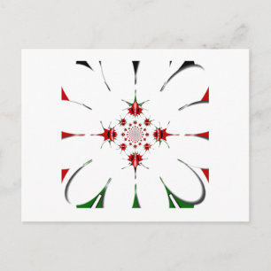 Lebendige Republik Kenia Schild Flagge Kaleidoskop Postkarte