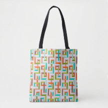 Lebendige Retro-3D-Geometrie-Labyrinth-Tasche / Ei