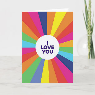 Lebendige romantische Ich-liebe-dich-Karte Karte
