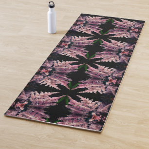 Lebendige rosa Blume Nah Abstraktes Muster Yogamatte