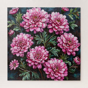 Lebendige rosa Chrysanthemen