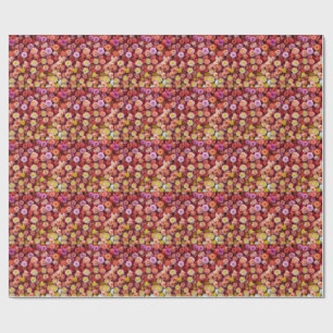 Lebendige Rosen in Mischfarben Floral Geschenkpapier