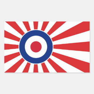 Lebendige Roundel-Mods JAPAN Ziel Scooter Rechteckiger Aufkleber