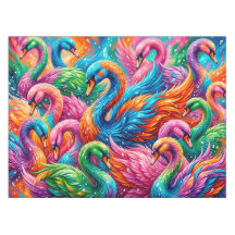 Lebendige Schwan-Traumlandschaft – Psychedelischer