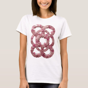 Lebendige Silberne PINK SEQUINS Statement Design T-Shirt