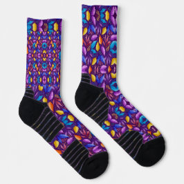 Lebendige Socken mit Kaleidoskop-Design 