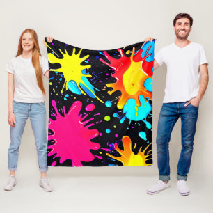 Lebendige Spritzkunst Explosion Fleecedecke