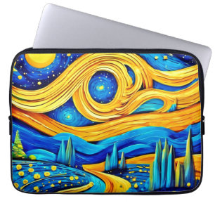 Lebendige Sternen Kunst Laptopschutzhülle