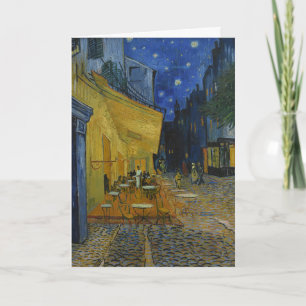 Lebendige Sternennacht Caféterrasse Kunst von Van  Karte