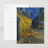 Lebendige Sternennacht Caféterrasse Kunst von Van 