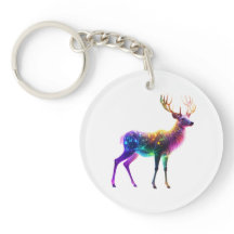 Lebendige Süße Leuchtende Neonhirsch-Kunst