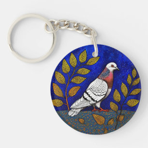 🕊️ Lebendige Taube Geschenk für Naturliebhaber Schlüsselanhänger