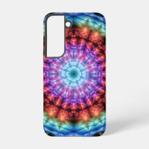 Lebendige Tie Dye Kaleidoskop Regenbogen Mandala