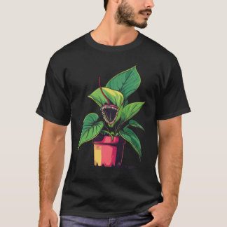 Lebendige Topfpflanze Pop Art T-Shirt