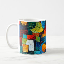 Lebendige Traumgeometrie – Kühne moderne abstrakte Kaffeetasse
