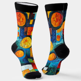 Lebendige Traumgeometrie – Kühne moderne abstrakte Socken