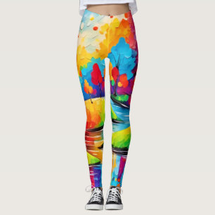 Lebendige Traumlandschaft Herbst-Symphonie Kunst Leggings