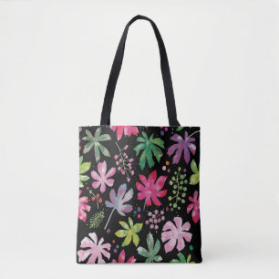 Lebendige Tropische Aquarell-Blatt-Tragetasche Tasche